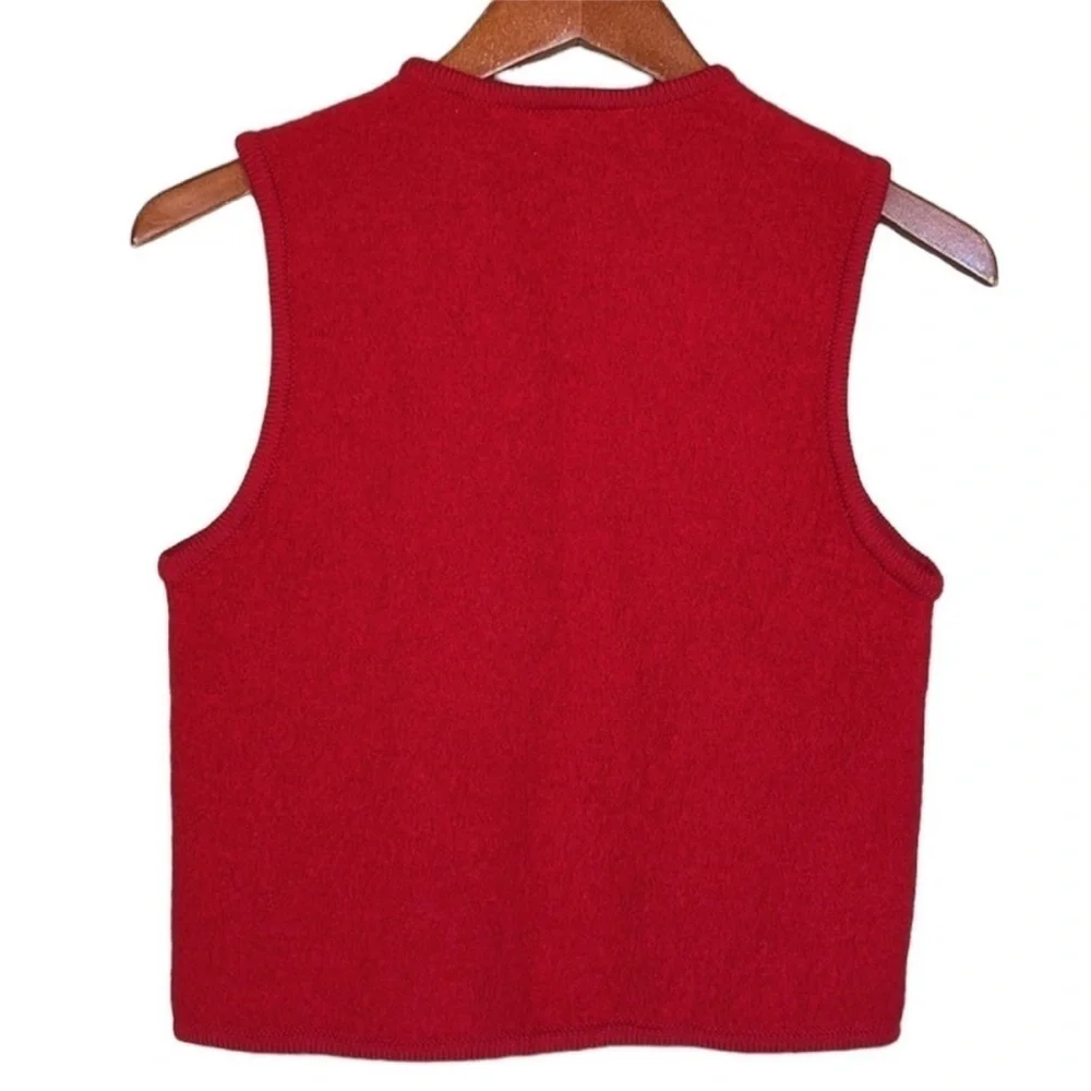 Geoffrey Beene Sport Vintage Front Zip V Neckline Wood‎ Vest With Pockets - Picture 5 of 9